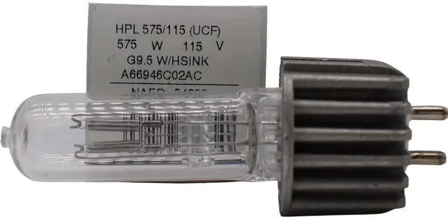 Main image of HPL 575W 115V 300HR Stage & Studio 575/115 Lamp 54622 - UCF design, high lumen output, reinforced pinch seal, top bridgeless construction, special heat sink base for durability