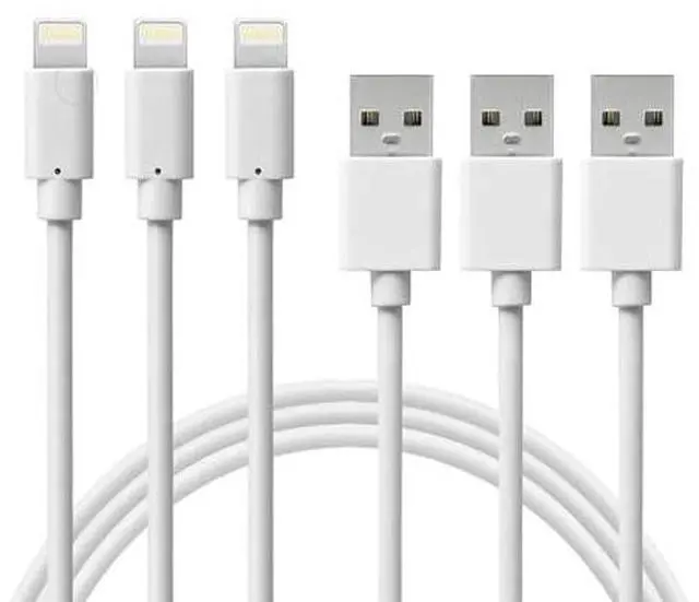 Alt view image 6 of 7 - Jaspertronics Six Foot Long Length (2M) 8 Pin Connector to USB Charging Cable works with select iPhone, iPad, and iPod Models (3 Pack)