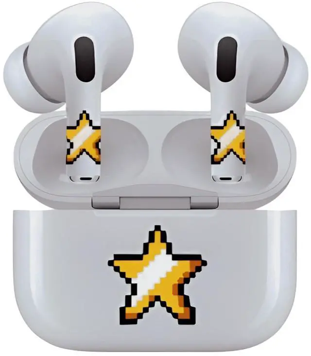 Alt view image 7 of 7 - AirSkins - Decals for AirPods 3, Star Design, Scratch-Resistant, Precision Fit, Wireless Charging Friendly, Easy Application, Durable Protection for Earbuds & Case