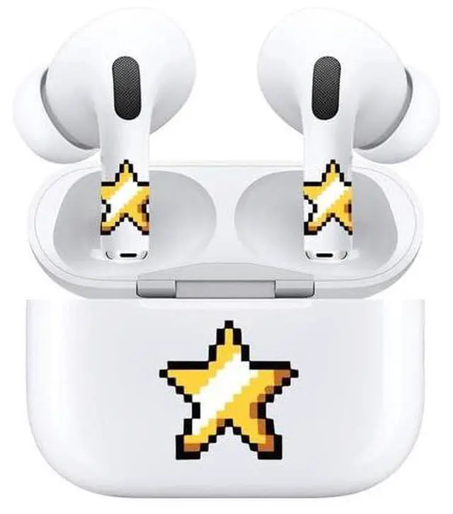 Alt view image 5 of 7 - AirSkins - Decals for AirPods 3, Star Design, Scratch-Resistant, Precision Fit, Wireless Charging Friendly, Easy Application, Durable Protection for Earbuds & Case