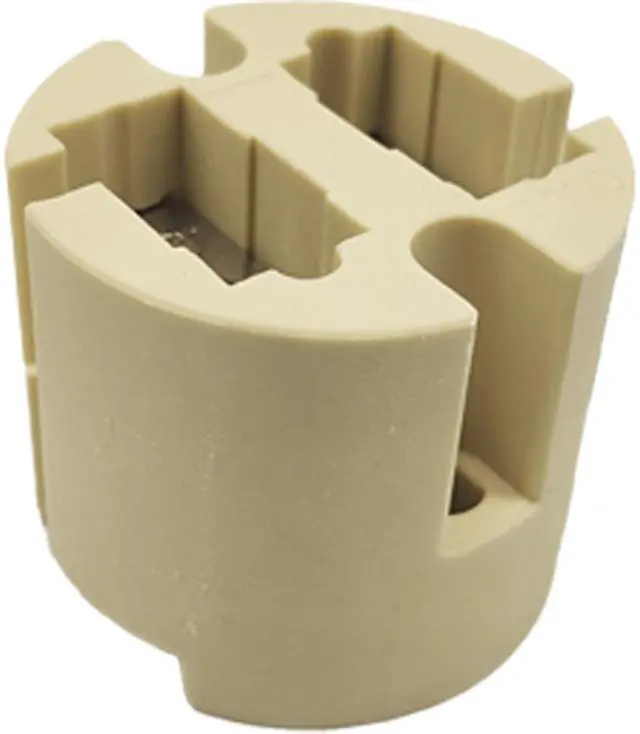 Alt view image 7 of 7 - Jaspertronics G22 Lamp Holder Socket HighTemp Ceramic Steatite Base 3000W 1000V 20A Nickel-Plated Copper Contacts UL Recog CE Certified for Halogen & Metal Halide Fixtures No Leads