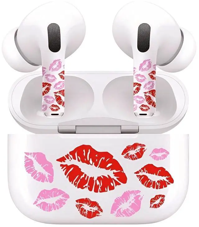 Alt view image 7 of 7 - AirSkins - Decals for AirPods 4, Lips Design, Scratch-Resistant, Precision Fit, Wireless Charging Friendly, Easy Application, Durable Protection for Earbuds & Case