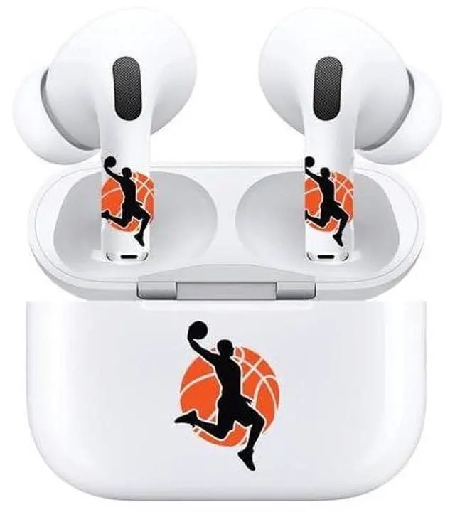 Alt view image 5 of 7 - AirSkins - Decals for AirPods 3, Basketball Player Design, Scratch-Resistant, Precision Fit, Wireless Charging Friendly, Easy Application, Durable Protection for Earbuds & Case