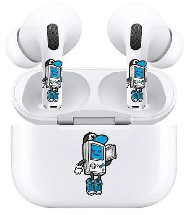 Alt view image 5 of 7 - AirSkins - Decals for AirPods 3, GameBoy Design, Scratch-Resistant, Precision Fit, Wireless Charging Friendly, Easy Application, Durable Protection for Earbuds & Case