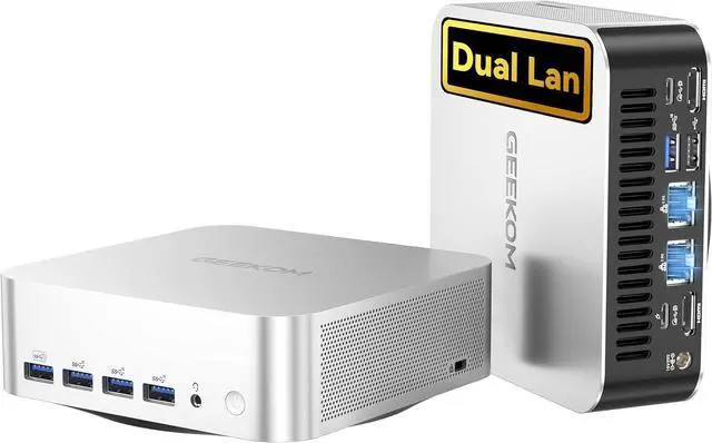 Main image of GEEKOM A8 Max Ultimate Performance Mini PC with AMD Ryzen 7 8745HS (Beats 6800H) Dual LAN Computer 32GB DDR5 & 1TB SSD (Expandable), Radeon 780M Mini PC Windows 11 Pro/USB4/8K/SD Slot