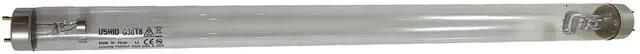 Main image of Ushio America Low Pressure Mercury Arc UV Lamp G30T8, 3000009, T8 30.5W, G13 Base, 893.0mm, 253.7nm UV-C, Professional Use
