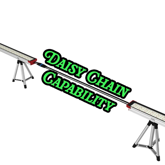 Alt view image 4 of 6 - Jaspertronics DB02 Under Canopy Horticulture LED Grow Light, 150W, 405µmol/s PPF, 2.7µmol/J Efficacy, U2 Spectrum, IP66, 120-277V AC, Daisy Chain Ready