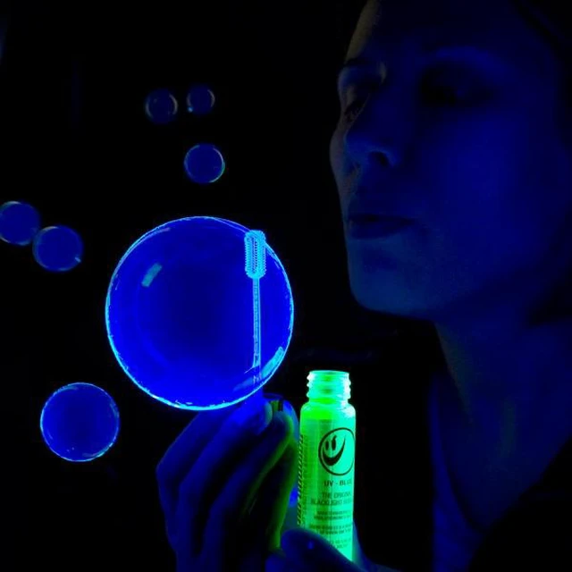 Alt view image 2 of 4 - Froggy's Fog - TB-BL-4PK - Tekno Bubbles - BLUE UV Blacklight Reactive - Machine 4-Pack Case Fluid