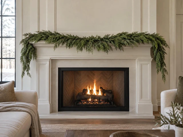 Alt view image 4 of 7 - Jaspertronics Christmas Classics Cedar Garland, 6 Foot Artificial Christmas Greenery, Realistic Soft Cedar Foliage, Flexible Branch, 2 Hanging Loops, Indoor Mantel and Staircase Decor