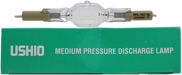 Alt view image 2 of 7 - Ushio MHL Metal Halide UV Lamp MHL-1007, 5000065, 1000W, 300-450nm Spectral Range, Ceramic Base, AMP Connector Contact, Multi-Spectrum