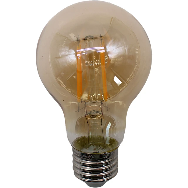Alt view image 6 of 7 - Jaspertronics A19 Vintage Edison LED Filament Bulbs, E26 Base, 4W 25W Equivalent, 180 Lumens, 1800K Extra Warm White, Dimmable, Pack of 8