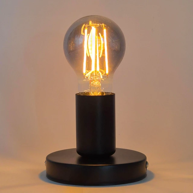 Alt view image 2 of 7 - Jaspertronics A19 Vintage Edison LED Filament Bulbs, E26 Base, 4W 25W Equivalent, 180 Lumens, 1800K Extra Warm White, Dimmable, Pack of 8