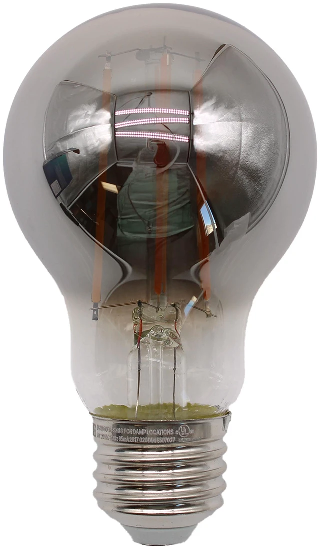 Alt view image 6 of 7 - Jaspertronics A19 Vintage Edison LED Filament Bulbs, E26 Base, 4W 25W Equivalent, 180 Lumens, 1800K Extra Warm White, Dimmable, Pack of 8