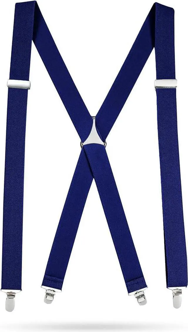 Main image of Hold'Em X-Back Men's Suspenders, Adjustable and Stretchable Suspenders for Men, Durable Straight Clip-on Suspenders, Men Accessories for Casual and Formal Outfits, 54 inches, Royal Blue