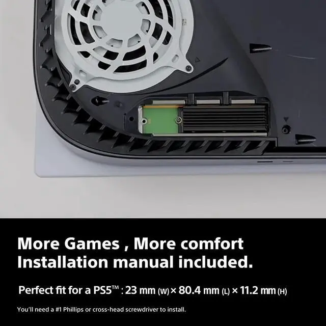 Alt view image 5 of 8 - Nextorage Japan Internal SSD 1TB for PC and PS5 Storage Expansion M.2 2280 with Heatsink PCIe Gen4.0 NVMe 3D TLC NAND NEM-PA1TB/N SYM 700TBW with Maximum Transfer Rate Read: 7300MB/s, Write: 6000MB/s