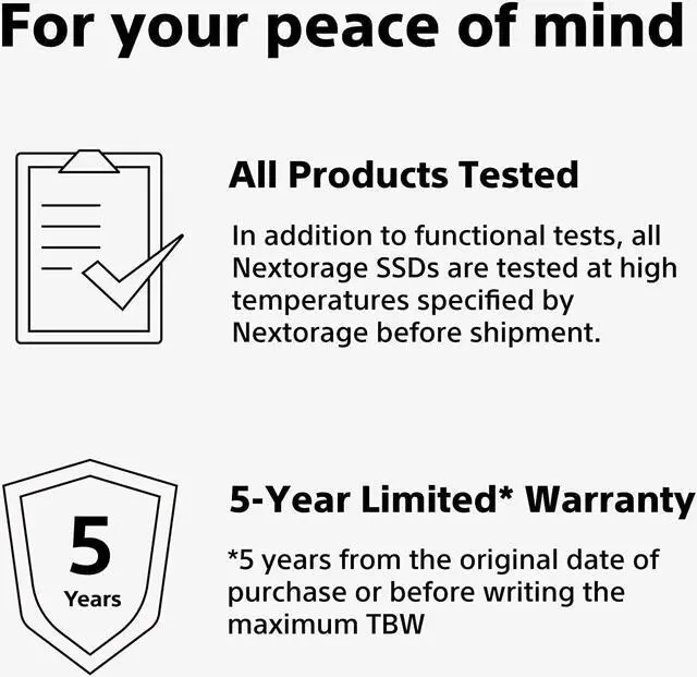 Alt view image 7 of 8 - Nextorage Japan Internal SSD 1TB for PC and PS5 Storage Expansion M.2 2280 with Heatsink PCIe Gen4.0 NVMe 3D TLC NAND NEM-PA1TB/N SYM 700TBW with Maximum Transfer Rate Read: 7300MB/s, Write: 6000MB/s