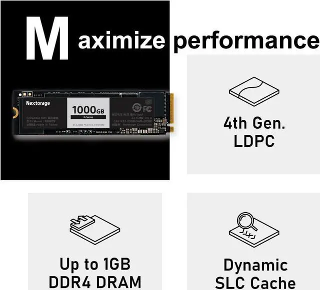 Alt view image 5 of 6 - Nextorage Japan 4TB NVMe M.2 2280 PCIe Gen.4 Internal SSD Read Speed up to 7300MB/s Write Speed Up to 6900 MB/s (G-Series). Read Speed up to 7300MB/s Write Speed Up to 6900 MB/s ( G series)