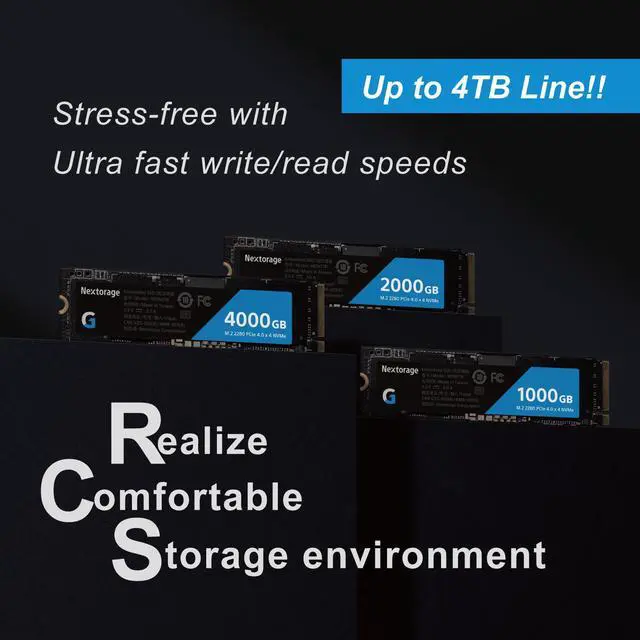 Alt view image 4 of 6 - Nextorage Japan 1TB NVMe M.2 2280 PCIe Gen.4 Internal SSD Read Speed up to 7300MB/s Write Speed Up to 6000 MB/s (New G-Series). Read Speed up to 7300MB/s Write Speed Up to 6000 MB/s ( New G series)