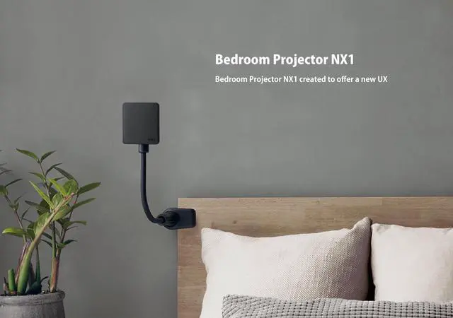 Alt view image 3 of 7 - Nextorage Bedroom Projector NX1 (NX1 Exclusive Development Flexible Arm Included) 105 ANSI Lumens / Ceiling Projection / Screen Not Required / Up to 120 Inches / Aluminum Body / Quiet