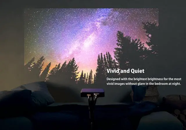 Alt view image 5 of 7 - Nextorage Bedroom Projector NX1 (NX1 Exclusive Development Flexible Arm Included) 105 ANSI Lumens / Ceiling Projection / Screen Not Required / Up to 120 Inches / Aluminum Body / Quiet