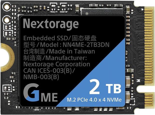 Nextorage NN4ME 2TB G ME Series|M.2 2230 NVMe SSD 3D NAND TLC PCI-Express 4.0 x4 Max R/W Speed Up to 7400 /6200 MBps Great for Steam Deck, ASUS ROG Nextorage NN4ME 2TB G ME Series|M.2 2230 NVMe SSD 3D NAND TLC PCI-Express 4.0 x4 Max R/W Speed Up to 7400 /6200 MBps Great for Steam Deck, ASUS ROG