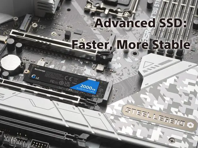 Alt view image 6 of 7 - Nextorage Japan 2TB NVMe M.2 2280 PCIe Gen.4 Internal SSD Read Speed up to 7400MB/s Write Speed Up to 6400 MB/s (G LE Series)