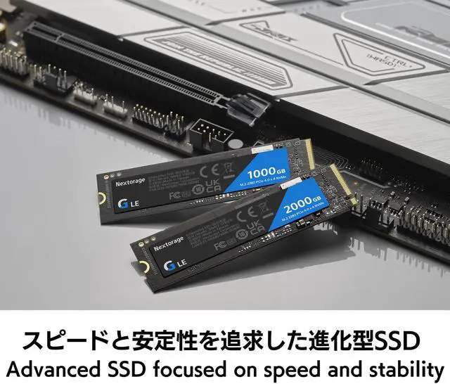 Alt view image 5 of 7 - Nextorage Japan 1TB NVMe M.2 2280 PCIe Gen.4 Internal SSD Read Speed up to 7400MB/s Write Speed Up to 6100 MB/s (G LE Series)