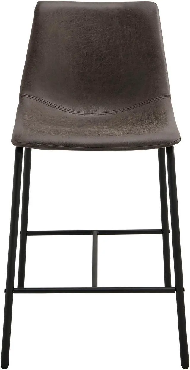 Main image of ASARUDA Counter Chairs Set of 2, 25H Seat Bar Stools Chairs with Metal Legs, Dinning Chairs with Upholstered Seat and Footrest, Holds 250 Lbs, Easy Assembly for Living Room, Coffee Brown