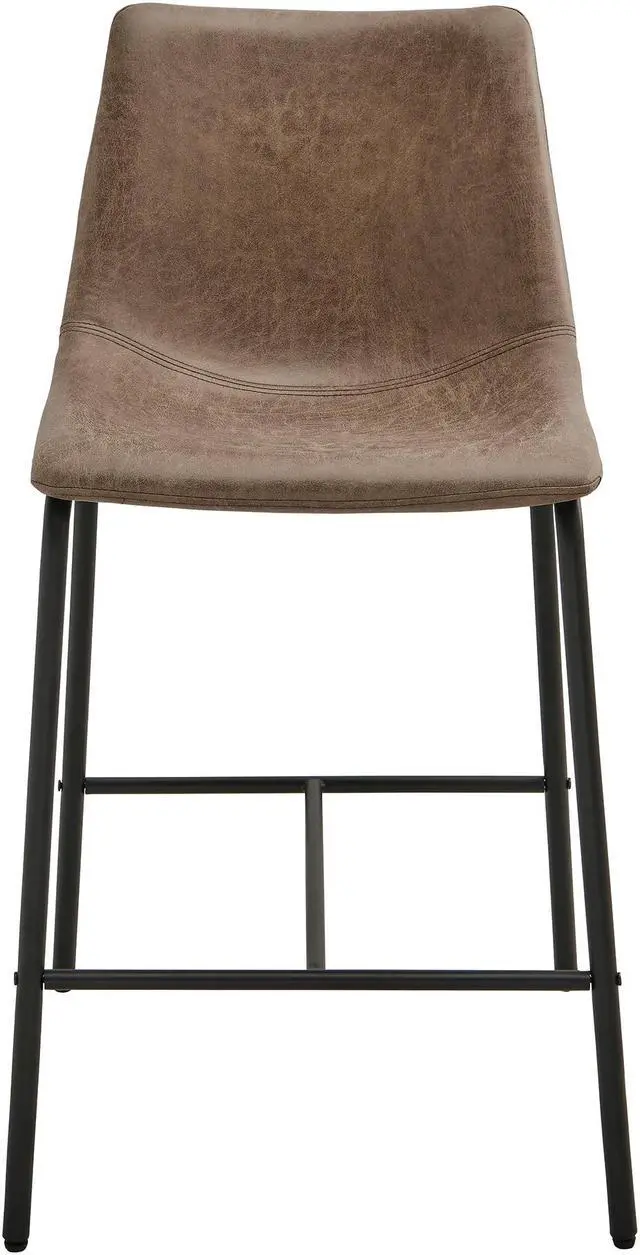 Alt view image 3 of 7 - ASARUDA Counter Chairs Set of 2, 25H Seat Bar Stools Chairs with Metal Legs, Dinning Chairs with Upholstered Seat and Footrest, Holds 250 Lbs, Easy Assembly for Living Room, Light Brown