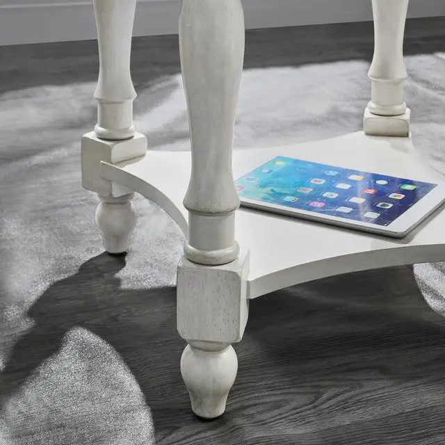 Alt view image 6 of 6 - 24" Tall End Table with Storage Shelf, Living Room Corner Table, Nightstand