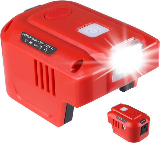 200W Power Supply Inverter For Milwaukee 18V Battery w/AC Outlet