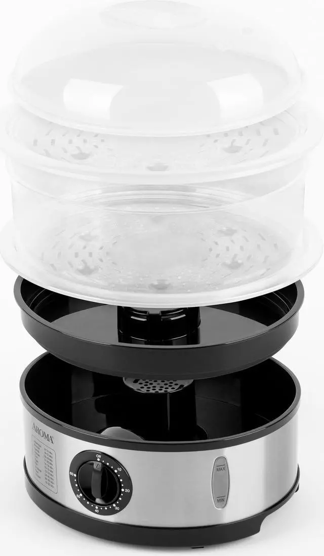 Alt view image 2 of 6 - Aroma Housewares 5-Quart Food Steamer, Stainless Steel