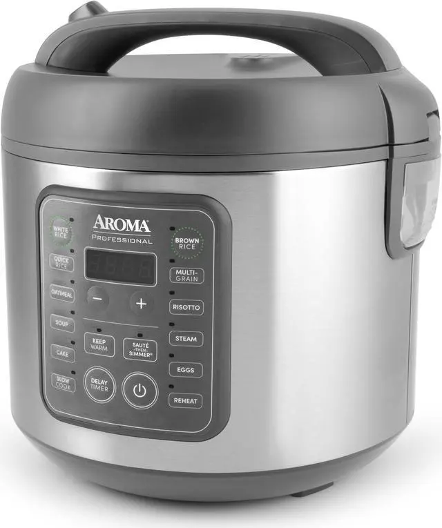 Alt view image 3 of 5 - AROMA Housewares 20-Cup (Cooked) / 5Qt. Digital Rice & Grain Multicooker (ARC-5200SG), Gray