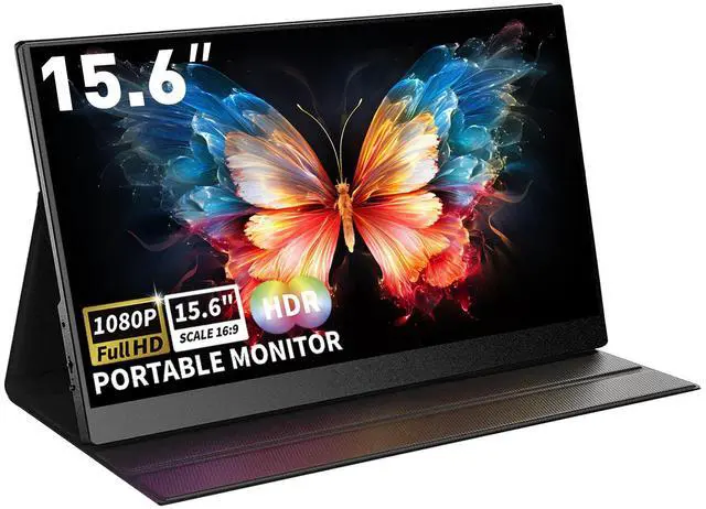 Main image of ReHisk 15.6" IPS Portable Monitor FHD 1080P HDR monitor 100% sRGB gaming Monitor with HDMI USB-C Second External Monitor dual speakers for laptop Desktop Phones Tablet PS5/4 Xbox Switch