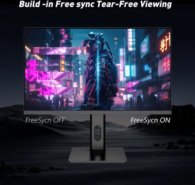 Alt view image 5 of 7 - 27 Inch 180Hz Gaming Monitor, QHD 1440P 1ms Fast IPS 2K Computer Gamer Monitor, Adaptive Sync, HDR , Tilt Adjustment, VESA Compatible, Eye Care, DisplayPort HDMI RE-272KV11