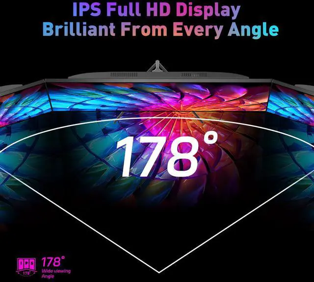 Alt view image 5 of 7 - 24 Inch FHD 180Hz Gaming Monitor, 1080P Fast IPS Frameless Computer Monitor with Adaptive Sync, Eye Care PC Gamer Monitor,HDMIx2, DisplayPort, VESA Mountable, Tilt Adjustable, RE241KV2