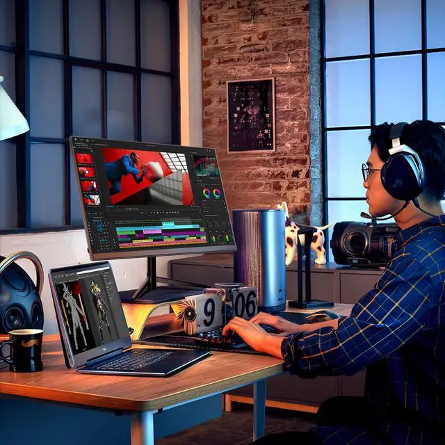 Alt view image 3 of 7 - ReHisk 24" 180Hz computer monitor FHD 1080P fast 1ms response time FreeSync Compatible G-sync gaming monitors Compatible with HDMI Eye Care Ultra Low-Blue Light support VESA 100*100mm