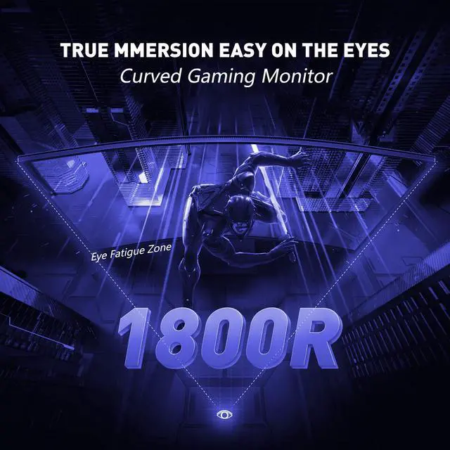 Alt view image 2 of 7 - 27"2K QHD Gaming Monitor 2560p,180Hz Refresh,1ms Response, Adaptive Sync, Dual HDMl2.1 & DP1.4, Ultra-Thin Narrow Bezel, Tilt Adjustable Design