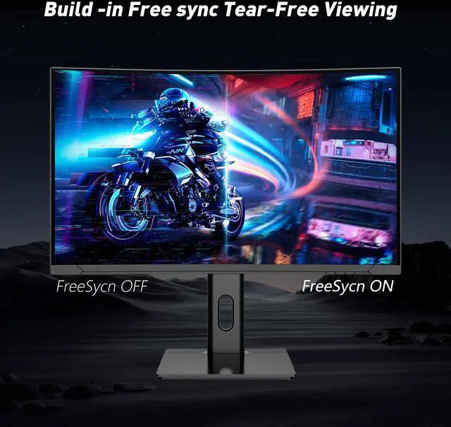 Alt view image 7 of 7 - 27"2K QHD Gaming Monitor 2560p,180Hz Refresh,1ms Response, Adaptive Sync, Dual HDMl2.1 & DP1.4, Ultra-Thin Narrow Bezel, Tilt Adjustable Design