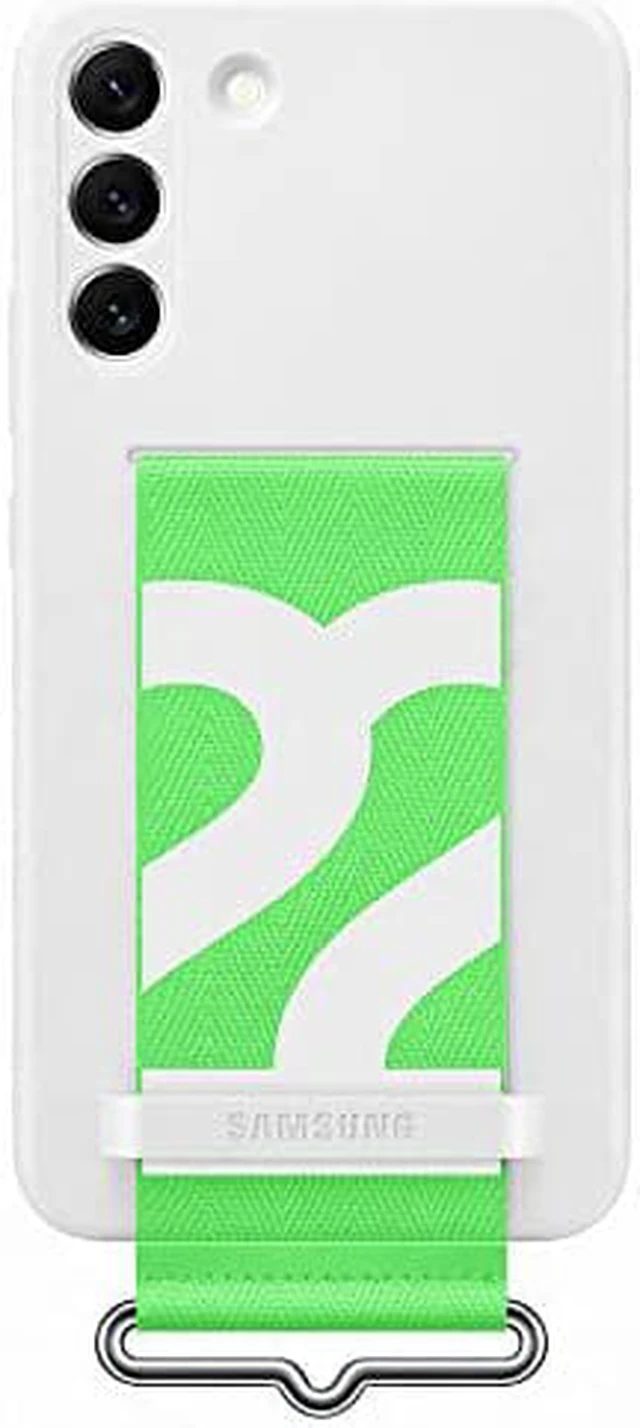 Alt view image 6 of 6 - Original Samsung Official Galaxy S22+ 5G Silicone Cover with Strap (EF-GS906) White
