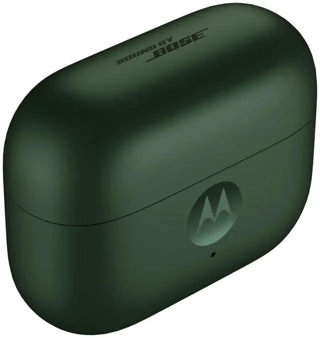 Alt view image 2 of 7 - Motorola Moto Buds Loop with Sound by Bose - Pantone Trekking Green
