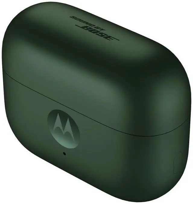 Alt view image 6 of 7 - Motorola Moto Buds Loop with Sound by Bose - Pantone Trekking Green