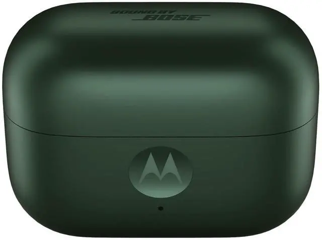 Alt view image 7 of 7 - Motorola Moto Buds Loop with Sound by Bose - Pantone Trekking Green