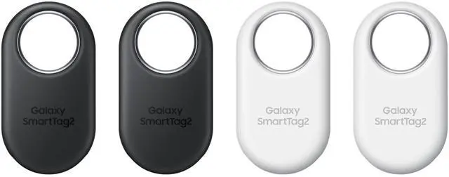 Main image of Samsung SmartTag2 (2023) Bluetooth + UWB, IP67 Water and Dust Resistant, Findable via App, 1.5 Year Battery Life (4-Pack) - Black/White (Global Edition, No US Warranty)