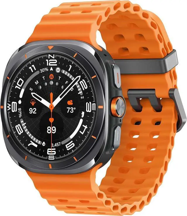 Main image of Samsung Watch 7 Ultra 2025 LTE Ai (47mm) SM-L705F Latino Version (Tmobile Mint Tello & Global), Rate Tracking, Sleep Fitness Tracker, GPS (Titanium Gray/Orange Band SM-L705FZA1GTO)
