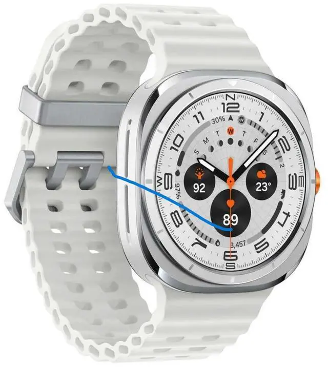 Main image of Samsung Watch 7 Ultra 2025 LTE Ai (47mm) SM-L705F Latino Version (Tmobile Mint Tello & Global), Rate Tracking, Sleep Fitness Tracker, GPS (Titanium Silver/Absolute White Band SM-L705FAW1GTO)