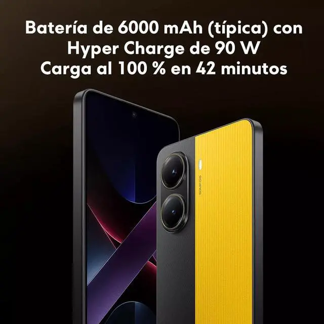Alt view image 7 of 7 - Xiaomi Poco X7 PRO 5G + 4G LTE (for Tmobile Mint Tello & Global) (256GB + 8GB) Ai 6.67" 50MP Gamers Phone NFC Dual sim Unlocked Model 2412DPC0AG (Yellow)