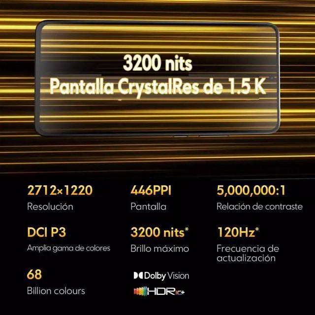 Alt view image 6 of 7 - Xiaomi Poco X7 PRO 5G + 4G LTE (for Tmobile Mint Tello & Global) (256GB + 8GB) Ai 6.67" 50MP Gamers Phone NFC Dual sim Unlocked Model 2412DPC0AG (Yellow)