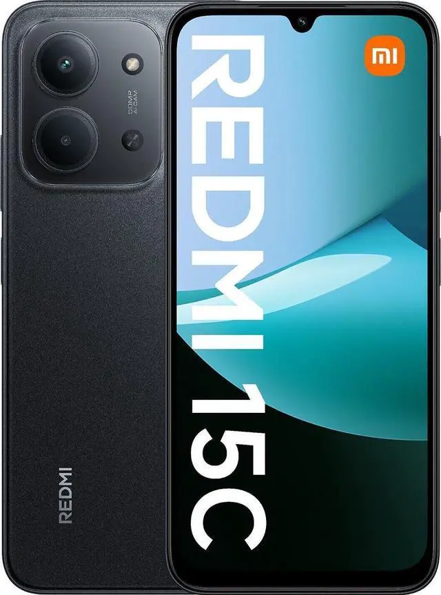 Main image of XIAOMI Redmi 15C 4G LTE (Compatible with Tmobile Tello Mint & Global) (256GB + 8GB) Unlocked Dual SIM 6.9" 50MP Model 25078RA3EL (Midnight Black)