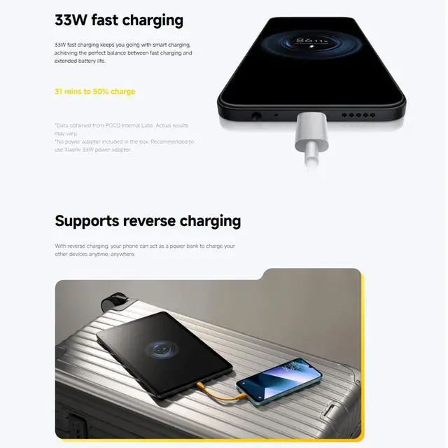 Alt view image 6 of 7 - XIAOMI Poco C85 4G LTE (Compatible with Tmobile Tello Mint Metro & Global) Unlocked Dual SIM 6.9" 50MP Model 25078PC3EG International Version (256GB+8GB, Black)